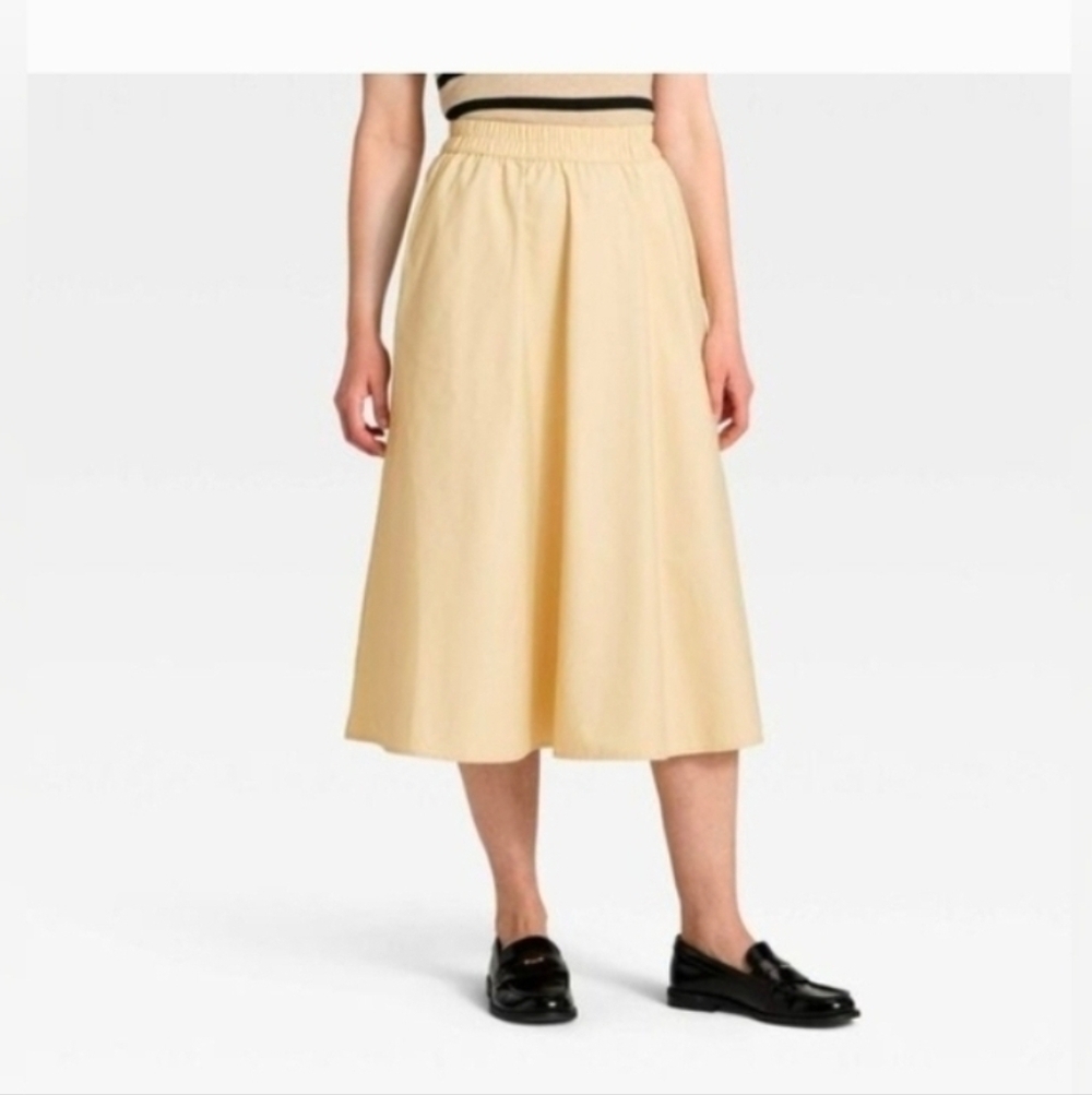 A New Day Women's Midi Skirt, Cream
